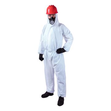 谋福 一次性无纺布防护服，Type5/6防护，白色带帽连体，703，2XL码