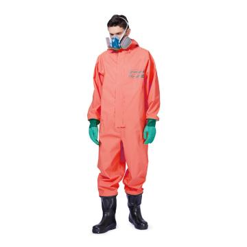 海固 外置3级半封闭轻型防化服，防酸碱，复合材料，橙色，HG-3WF-L