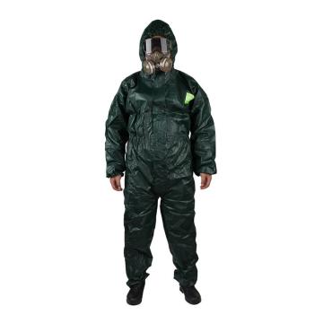 安思尔微护佳 欧标3级防护服，GR40-T-99-111-06-XXL，MC4000绿色双袖连体防化服