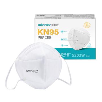 稳健Winner KN95颗粒物防护口罩，耳带式，15/盒，604-009496-01