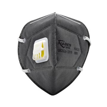 耐呗斯 折叠头带活性炭有阀口罩（舒适款）NBS95402VC，40只/盒