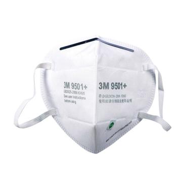 3M 防颗粒物口罩，9501+，耳戴式自吸过滤式呼吸器，KN95 环保装， 50个/盒