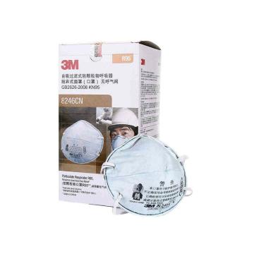3M 防尘及酸性气体口罩，8246CN，R95 头带式，20个/盒