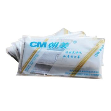 朝美CM 2002活性炭加厚型口罩，KN90 BFE99，平面耳挂式，灰色，1只/袋
