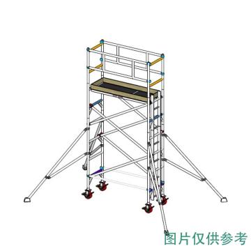 英司腾 铝合金脚手架，加强型单宽直爬梯，平台高度3.2m，工业级承重900KG，SPAN500W-S2V-3