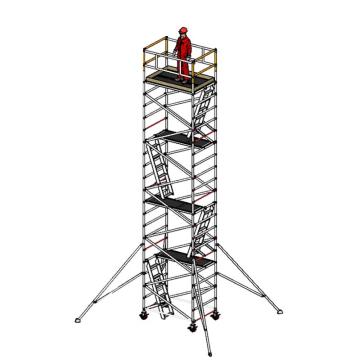 英司腾 铝合金脚手架，双宽斜爬梯胀压型，平台高度8.2m，工业级900Kg承重欧盟EN标准，SPAN400-D2I-8