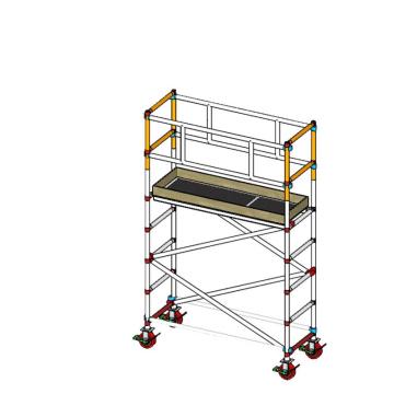 英司腾 铝合金脚手架，单宽直爬梯胀压型，平台高度2.2m，工业级900Kg承重欧盟EN标准，SPAN400-S2V-2