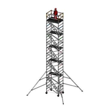 英司腾 铝合金脚手架，双宽对角梯胀压型，平台高度11.2m，工业级900Kg承重欧盟EN标准，SPAN400-D2D-11