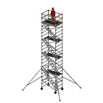 英司腾 铝合金脚手架，双宽对角梯胀压型，平台高度8.2m，工业级900Kg承重欧盟EN标准，SPAN400-D2D-8