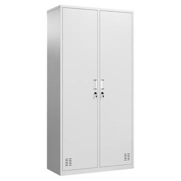 Raxwell 两门更衣柜，900宽*500深*1850高 灰白色 0.8mm厚度
