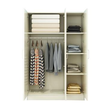 三门衣柜，暖白色 防火板120*50*180cm