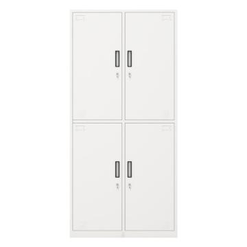 上下四门更衣柜，900宽*500深*1800高，灰白色，钢板厚度为0.7mm