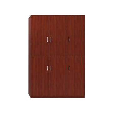 企诺 六门家用卧室衣柜，红胡桃色/1200*550*2000mm