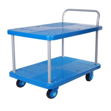连和 超静轮双层单扶手车板式手推车，超静轮 250KG，PLA250-T2