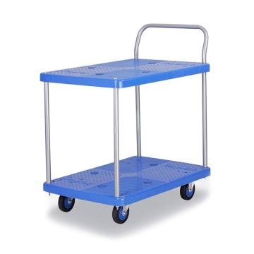 连和 全静轮双层单扶手车板式手推车，铁支架轮 150KG，PLA150Y-T2