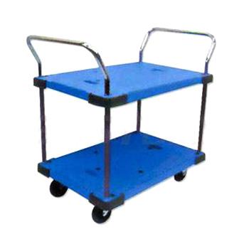 南星 双把手微音防滑双层手推车，150KG，DSK-102-W2