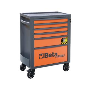 百塔Beta RSC24A/6-O-6抽屉工具车，带SAFETY-SYSTEM，橙色，024004161