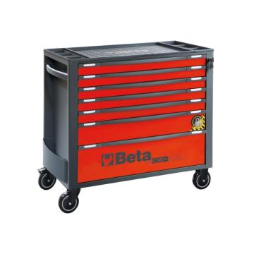百塔Beta RSC24AXL/7-R-7抽屉超大工具车，带SAFETY－SYSTEM，红色，024004273