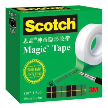 3M思高 胶带，810 隐形胶带 -- 3/4“*25M，单个