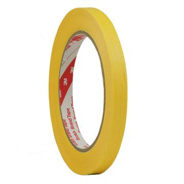 3M 单面平板纸精细分界遮蔽胶带， 黄色 宽度12mm，型号：244-12mm