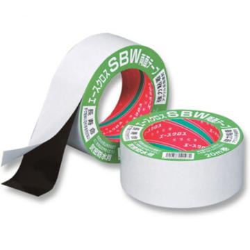 光洋化学 ACE CLOTH气密性胶带，门窗框装潢固定施工漏水修补50mm*20m-SBW黑双面胶带（1卷装）