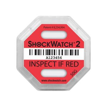 shockwatch 二代震动指示器，shockwatch2-50g，红色，每盒100个