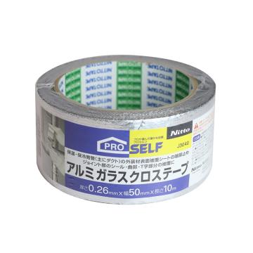 日东 铝箔玻璃纤维布胶带，厚0.26mm*宽50mm*长10m