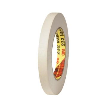 3M 单面平滑美纹纸中温遮蔽胶带， 232，宽度25mm