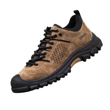 鼎固 透气安全鞋，防砸防刺穿，236棕色-46