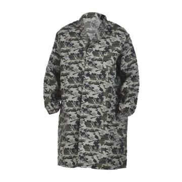 安赛瑞 迷彩大褂 仓库搬运车间餐饮工人工作服 防尘服长袖工装 迷彩绿 2XL，25632