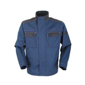 泰普士 60%棉40%功能纤维，高棉防静电工作服，宝蓝拼藏青，ESD19CVC2001MB-M