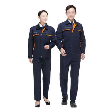 雅姿坊 CVC分身夹克式工作服春秋款套装，藏蓝色，同型号20套起订，175