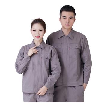 笙谷 全棉厚纱卡春秋工作服卡其色，XGPD030A-L