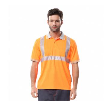 安大叔 有领T恤衫，80202-2XL（同系列50件起订），高警示快干 E773荧光橙