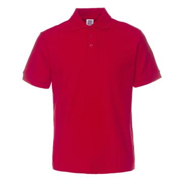 纯色大王 短袖全棉POLO衫220g，1AC03，大红色，2XL
