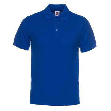 纯色大王 短袖全棉POLO衫220g，1AC03，宝蓝色，2XL