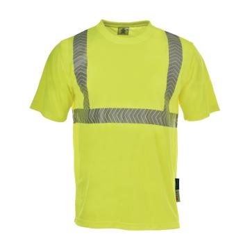 安大叔 圆领T恤衫，80203-M（同系列50件起订），高警示快干 E774荧光黄