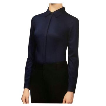 乔治白 女士长袖衬衫，1.01.31632-170/92A，棉质纤维混纺 黑色