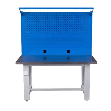 盛悦欣美 重型工作台，不锈钢台面，1800L*750D*800Hmm，带920方孔+百叶+电器板+灯架