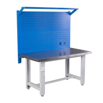 盛悦欣美 重型工作台，不锈钢台面，1800L*750D*800Hmm，带920方孔+百叶+插座+灯架