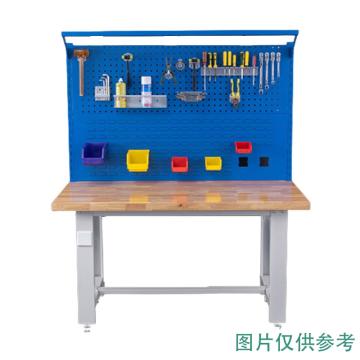 盛悦欣美 重型工作台，榉木台面，2100L*750D*800Hmm，带920方孔+百叶+插座+灯架，非偏远两台包安装