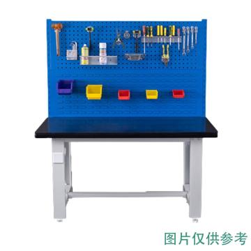 盛悦欣美 重型工作台，3mm钢板台面，2100L*750D*8003mm，带920方孔+百叶，非偏远两台包安装
