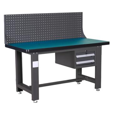锴源 重型工作台，复合桌面，工业灰，吊二抽，单挂板，尺寸（mm）:2100*750*1250