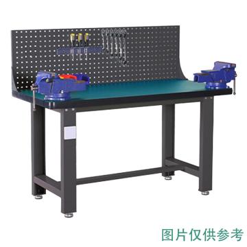 锴源 重型工作台，复合桌面，工业灰，单挂板，尺寸（mm）:1200*750*1250