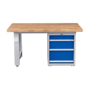 盛悦欣美 重型工作台，榉木台面，落地三抽，尺寸：L2100*W750*H800mm，非偏远两台包安装