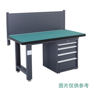 盛悦欣美 重型工作台，复合台面，工业灰，1500L*750D*800Hmm，落地四抽450款，非偏远两台包安装