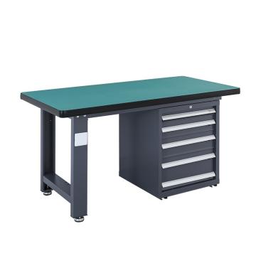 盛悦欣美 重型工作台，复合台面，工业灰，1500L*750D*800Hmm，落地五抽款，非偏远两台包安装