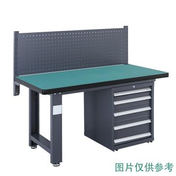 盛悦欣美 重型工作台，复合台面，工业灰，2100L*750D*800Hmm，落地五抽450款，非偏远两台包安装