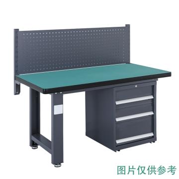 盛悦欣美 重型工作台，复合台面，工业灰，1500L*750D*800Hmm，落地三抽450款，非偏远两台包安装
