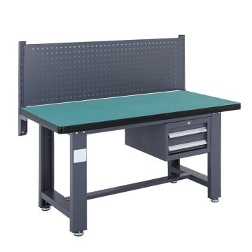 盛悦欣美 重型工作台，复合台面，工业灰，1500L*750D*800Hmm，吊二抽450方孔款，非偏远两台包安装
